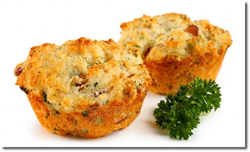 Sonkás -sajtos muffin